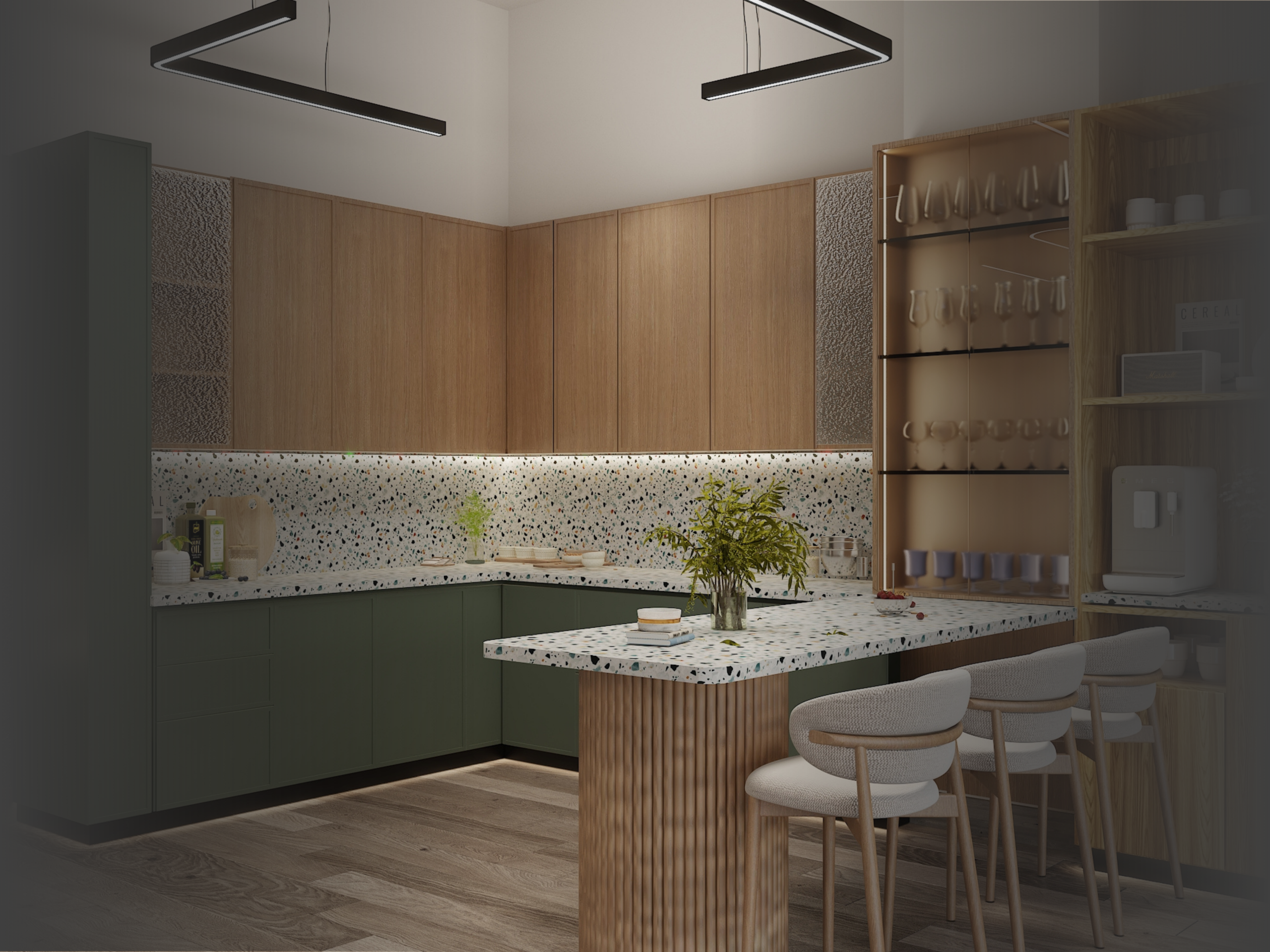 Modern kitchen cabinets Modena collection by Module Streamline with contemporary design